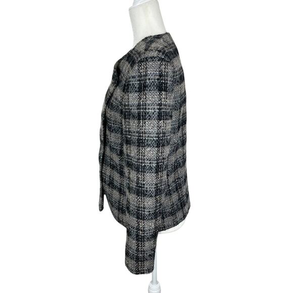 VTG Pendleton Wool Tweed Blazer Women's Neutral Size 10 Academia Classic Career - Picture 5 of 14